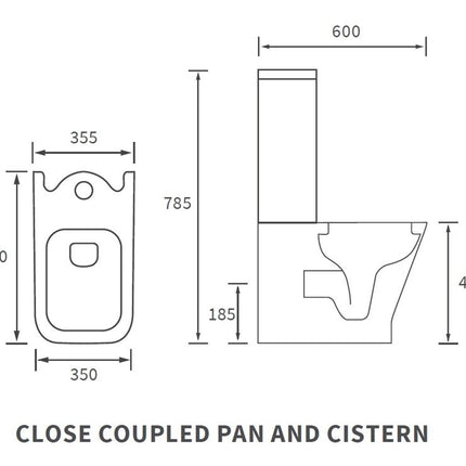Sondrio Short Projection Fully Shrouded Close Coupled WC with Soft Close Seat — White | Lifetime Guarantee