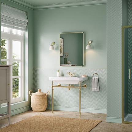 Dione 810mm Console Basin & Washstand | 1 Tap Hole | Chrome or Brushed Brass