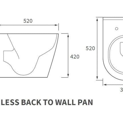 Coniston Rimless Back to Wall WC with Soft Close Seat - White | Dual Flush | Lifetime Guarantee