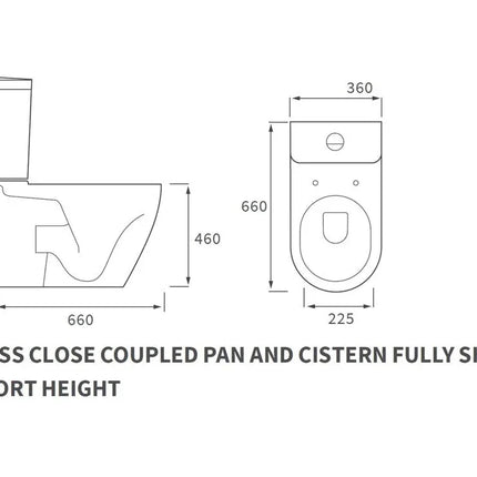 Coniston Rimless Close Coupled Fully Shrouded Comfort Height WC with Soft Close Seat - White | Lifetime Guarantee