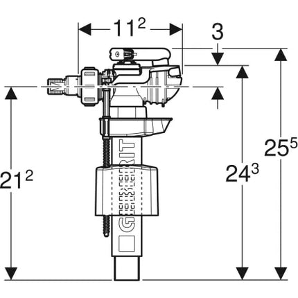 Geberit Type 380AG Side Supply Fill Valve | Universal Fit | Sigma, Omega, Delta & Monolith Cisterns