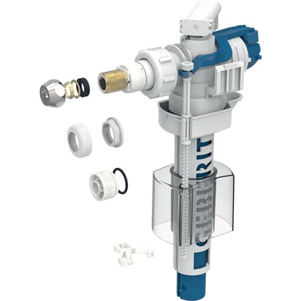Geberit Type 380AG Fill Valve | Lateral Supply 3/8" | Brass Nipple | 244.510.00.1