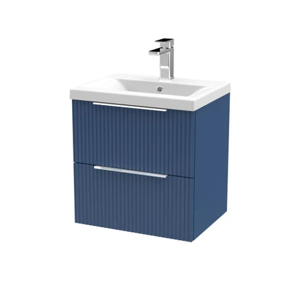 Hudson Reed Fluted 500mm Wall Hung 2-Drawer Vanity Unit With Basin