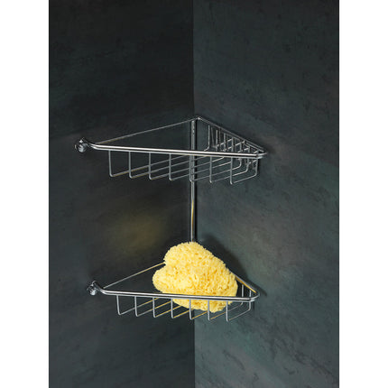 Preselle Corner Shower Caddy/Basket 1, 2 or 3 Tier - Chrome