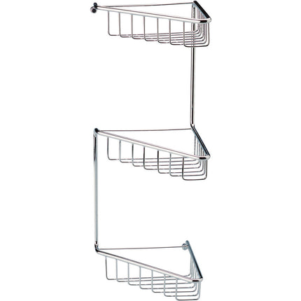 Preselle Corner Shower Caddy/Basket 1, 2 or 3 Tier - Chrome Three