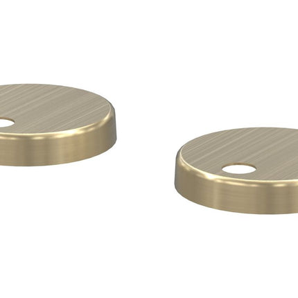 Toilet Seat Hinge Cover Caps | Brushed Brass | 47x47mm | Soft Close Seats (Excluding Wooden Models)