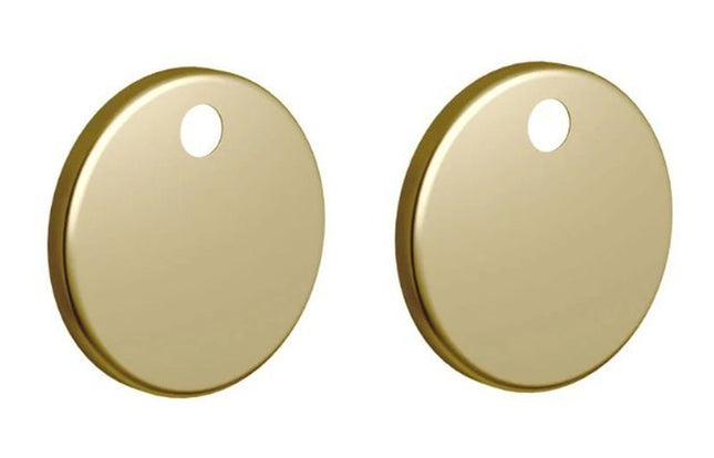 Toilet Seat Hinge Cover Caps | Brushed Brass | 47x47mm | Soft Close Seats (Excluding Wooden Models)