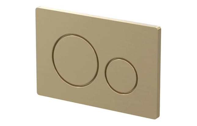 Round Push Button Flushplate Brushed Brass - Fingerprint Proof Finish