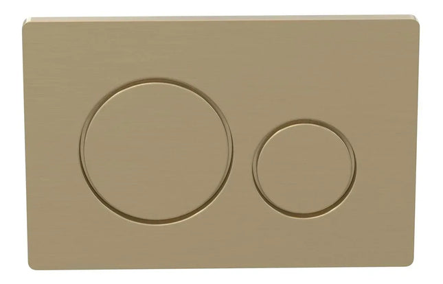 Round Push Button Flushplate Brushed Brass - Fingerprint Proof Finish