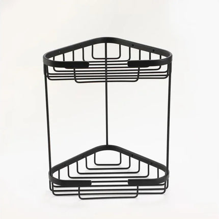 Nina 2-Tier Corner Storage Basket Black
