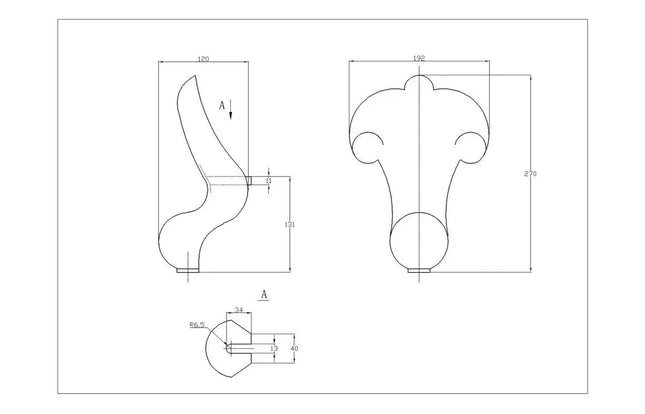 Traditional Bath Feet Only (White Claw Foot) - Pack of 4