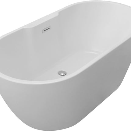 BG Bathrooms Pendine Freestanding Double End Bath 1655x745mm | White or Matt Black | 220L | 20-Year Guarantee