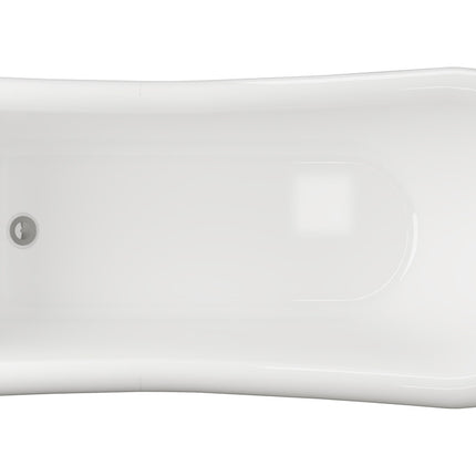 BG Bathrooms Winnow Freestanding Slipper Bath 1530x670mm | Chrome or White Lion's Paw Feet | 2 Tap Holes