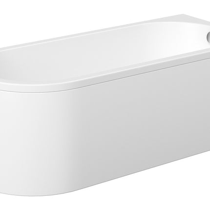 J Shape Corner Bath Undrilled - Modern Single End Acrylic Bath Right