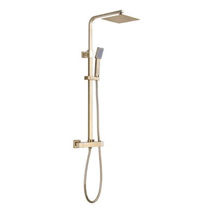 Square Thermostatic Bar Mixer w/Riser Kit