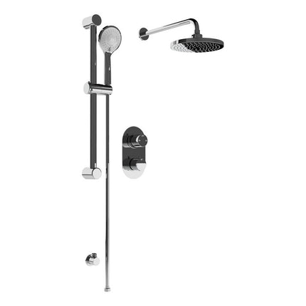 Round Concealed Valve Head & Arm Shower Pack