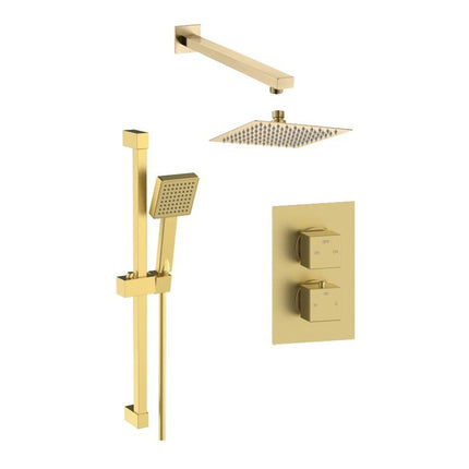 Square Concealed Valve Head & Arm Shower Pack