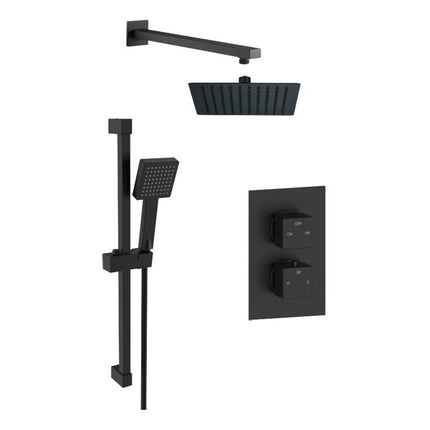 Square Concealed Valve Head & Arm Shower Pack