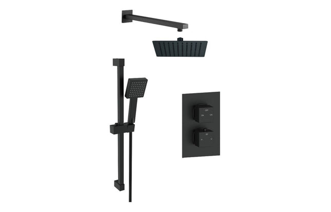Square Concealed Valve Head & Arm Shower Pack