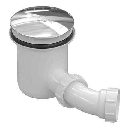 Low Profile Shower Tray Waste & Cover 90mm - Chrome | 45mm Trays