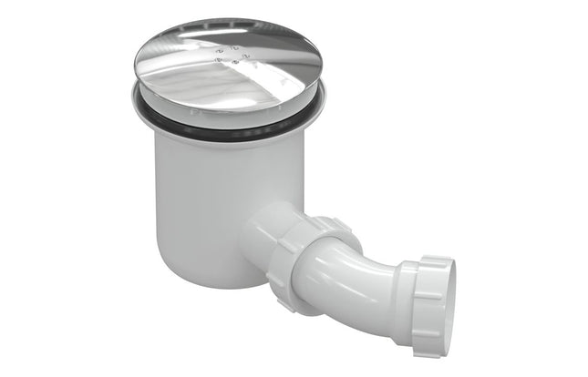 Low Profile Tray Waste & Cover - Chrome