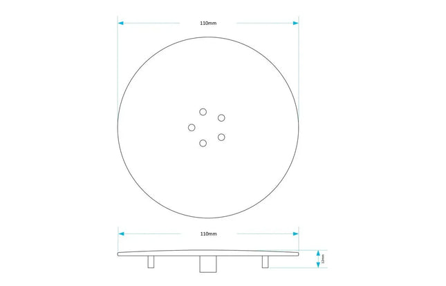 Low Profile Shower Tray Waste Cover 110mm - Brushed Brass | 45mm Trays