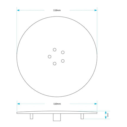 Low Profile Tray Waste Cover - Brushed Bronze
