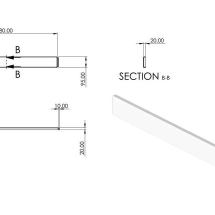 GRP Leg Set For Square & Rectangle Trays - White