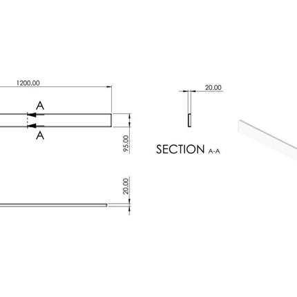 GRP Leg Set For Square & Rectangle Trays - White