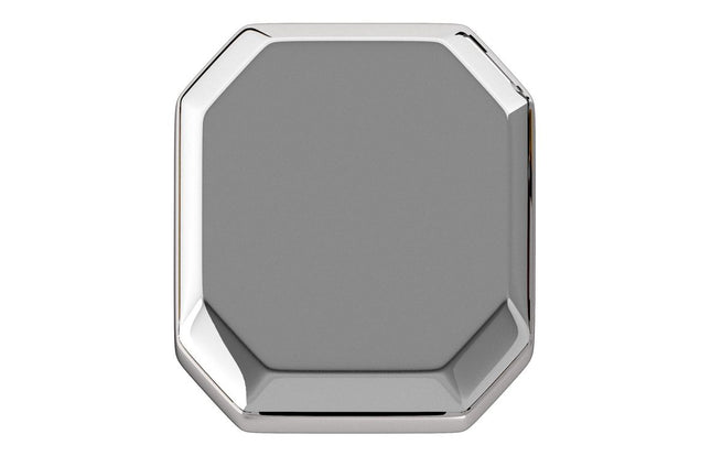 34mm Octagonal Deco Knob - Chrome