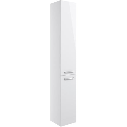 Kansas 350mm Floor Standing Tall Unit — 2 Door | 4 Shelves | White, Anthracite, Grey or Oak