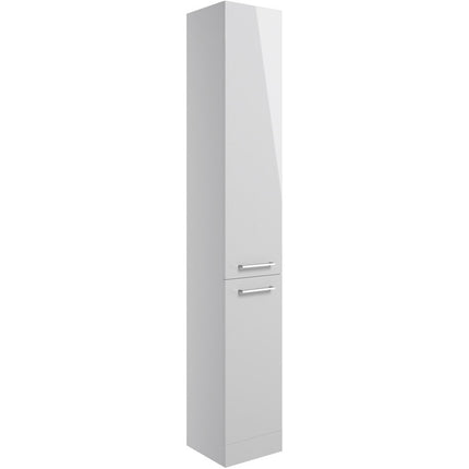 Kansas 350mm Floor Standing Tall Unit — 2 Door | 4 Shelves | White, Anthracite, Grey or Oak