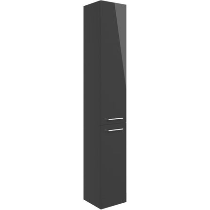 Kansas 350mm Floor Standing Tall Unit — 2 Door | 4 Shelves | White, Anthracite, Grey or Oak