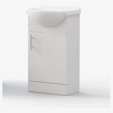 Turin 450mm Vanity Unit & Basin - White Floor Standing Bathroom Furniture