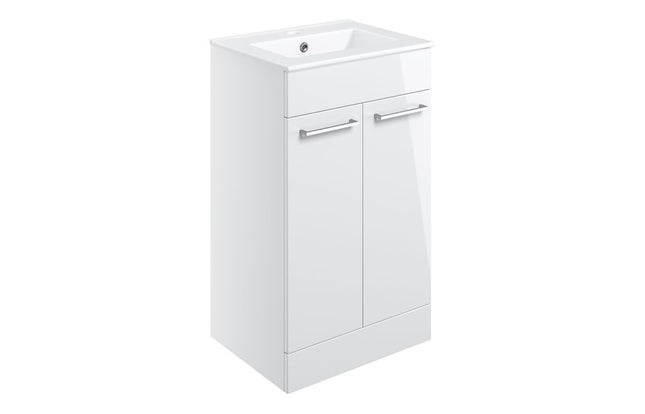 Como Floor Standing 2 Door Basin Unit with Thin Edge Ceramic Basin | 510mm or 610mm