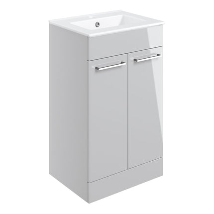Como Floor Standing 2 Door Basin Unit with Thin Edge Ceramic Basin | 510mm or 610mm