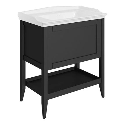 Elegance Floor Standing Vanity Unit with Basin - 1 Drawer | Classic Design 800mm Matt Anthracite