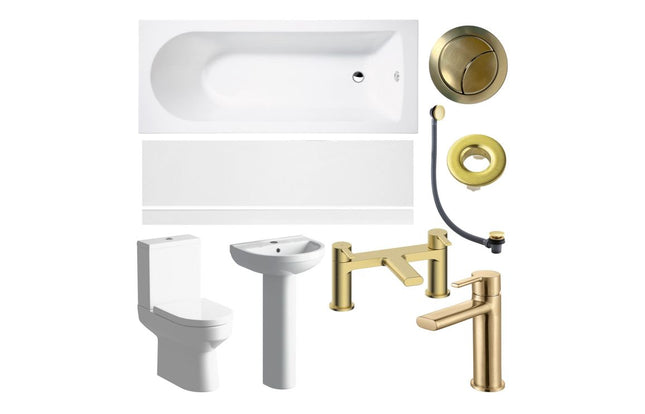 Tivoli Full Suite & Bath Brushed Brass Finishes