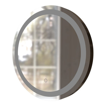 Danube 600mm Round Front-Lit LED Bathroom Mirror — Touch Sensor — Demister — Cool to Warm