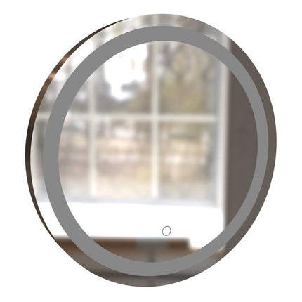 Danube 600mm Round Front-Lit LED Bathroom Mirror — Touch Sensor — Demister — Cool to Warm