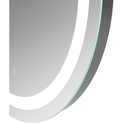 Danube 600mm Round Front-Lit LED Bathroom Mirror — Touch Sensor — Demister — Cool to Warm