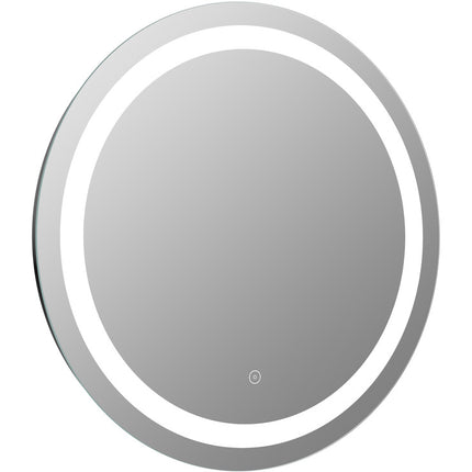 Danube 600mm Round Front-Lit LED Bathroom Mirror — Touch Sensor — Demister — Cool to Warm