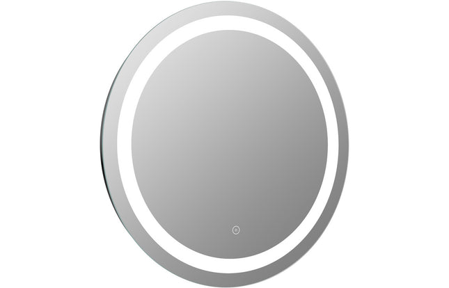 Danube 600mm Round Front-Lit LED Bathroom Mirror — Touch Sensor — Demister — Cool to Warm