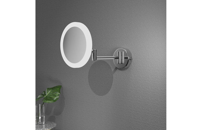 Sora Round LED Cosmetic Mirror | 3× Magnification | Front-Lit | Touch Sensor | IP44 | Chrome