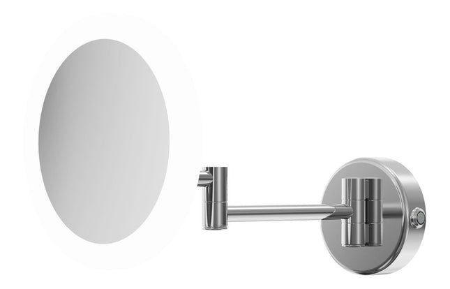 Sora Round LED Cosmetic Mirror | 3× Magnification | Front-Lit | Touch Sensor | IP44 | Chrome