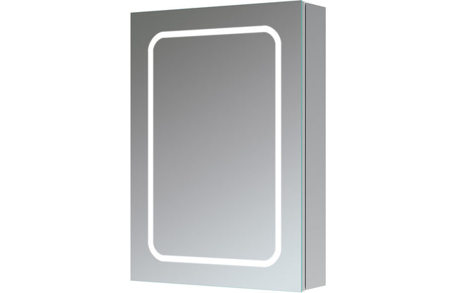 Branco 500mm 1 Door Front-Lit LED Mirror Cabinet