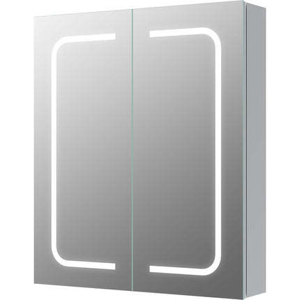 Branco 600mm 2 Door Front-Lit LED Mirror Cabinet