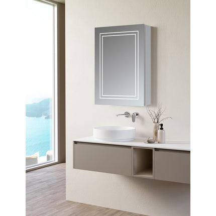 Orinoco 500mm 1 Door Front-Lit LED Mirror Cabinet