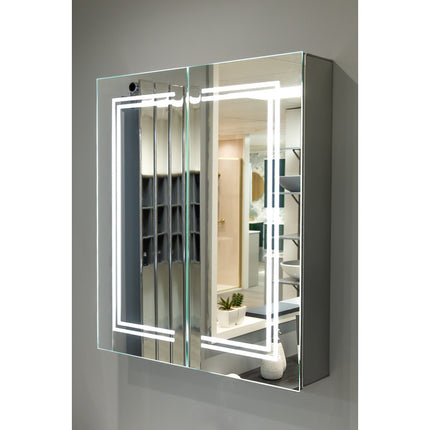 Orinoco 600mm 2 Door Front-Lit LED Mirror Cabinet