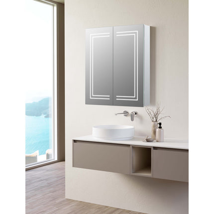 Orinoco 600mm 2 Door Front-Lit LED Mirror Cabinet